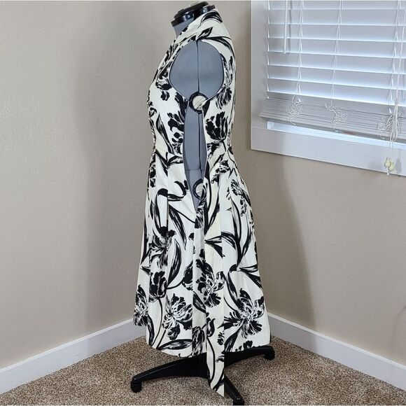 Jessica Howard Black and White Floral Midi Dress - Picture 9 of 16